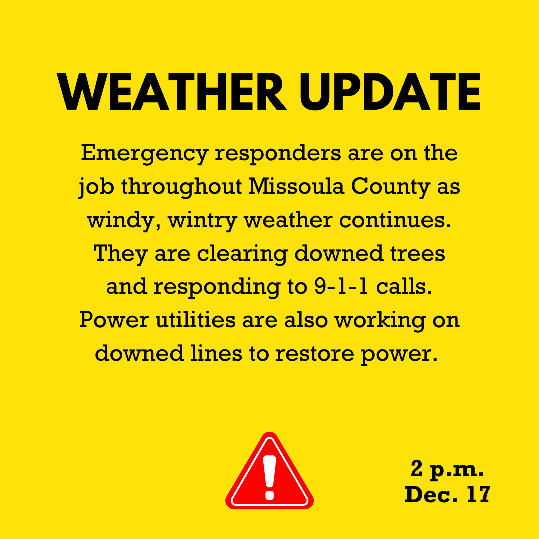 County, City Issue Reminders as Windy, Snowy Conditions Continue